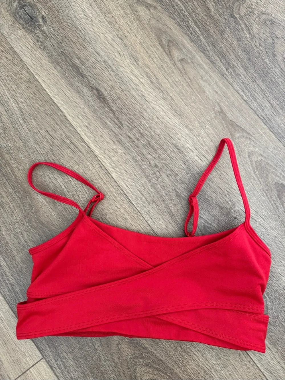 Alo Yoga  High-Waist Red Performance Leggings and Crop Top